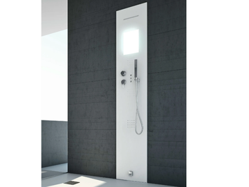 Rigenera 200 built-in wall installation - Wall-mounted Solid Surface shower panel by Gruppo Geromin - view 3